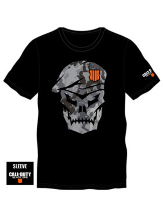 T-SHIRT CALL OF DUTY BLACK OPS 4 – SKULL CAMO PRETO