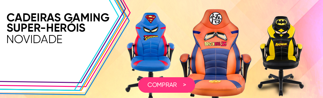 CADEIRAS GAMING JÚNIOR SUPER HERÓIS