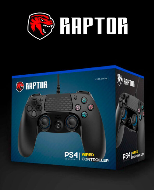 COMANDO COM FIO RAPTOR PS4 8436570982682