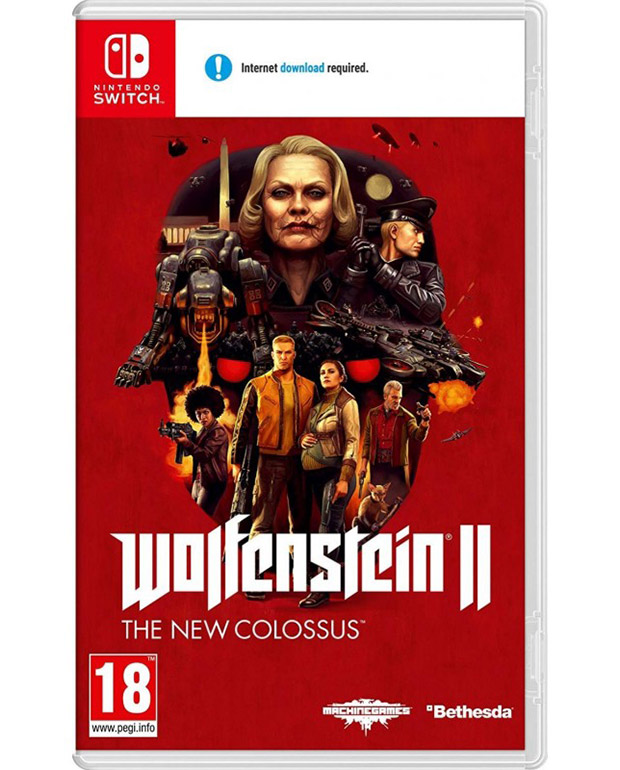 wolfenstein ii the new colossus codigo na caixa nintendo switch