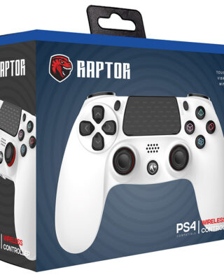 Comando Sem Fios Raptor – Branco – PS4