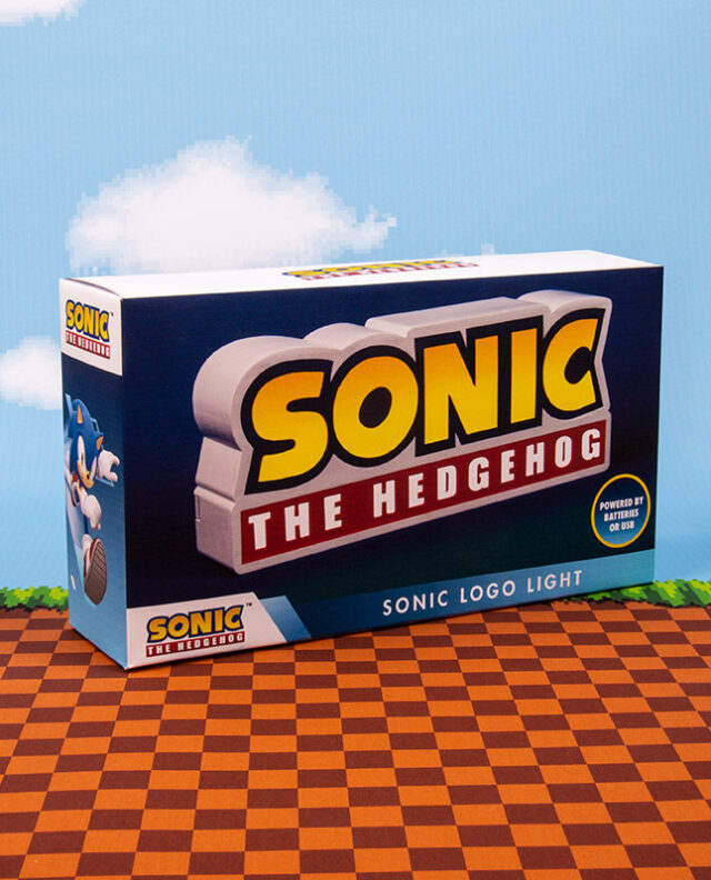 Candeeiro com logótipo Sonic 3D
